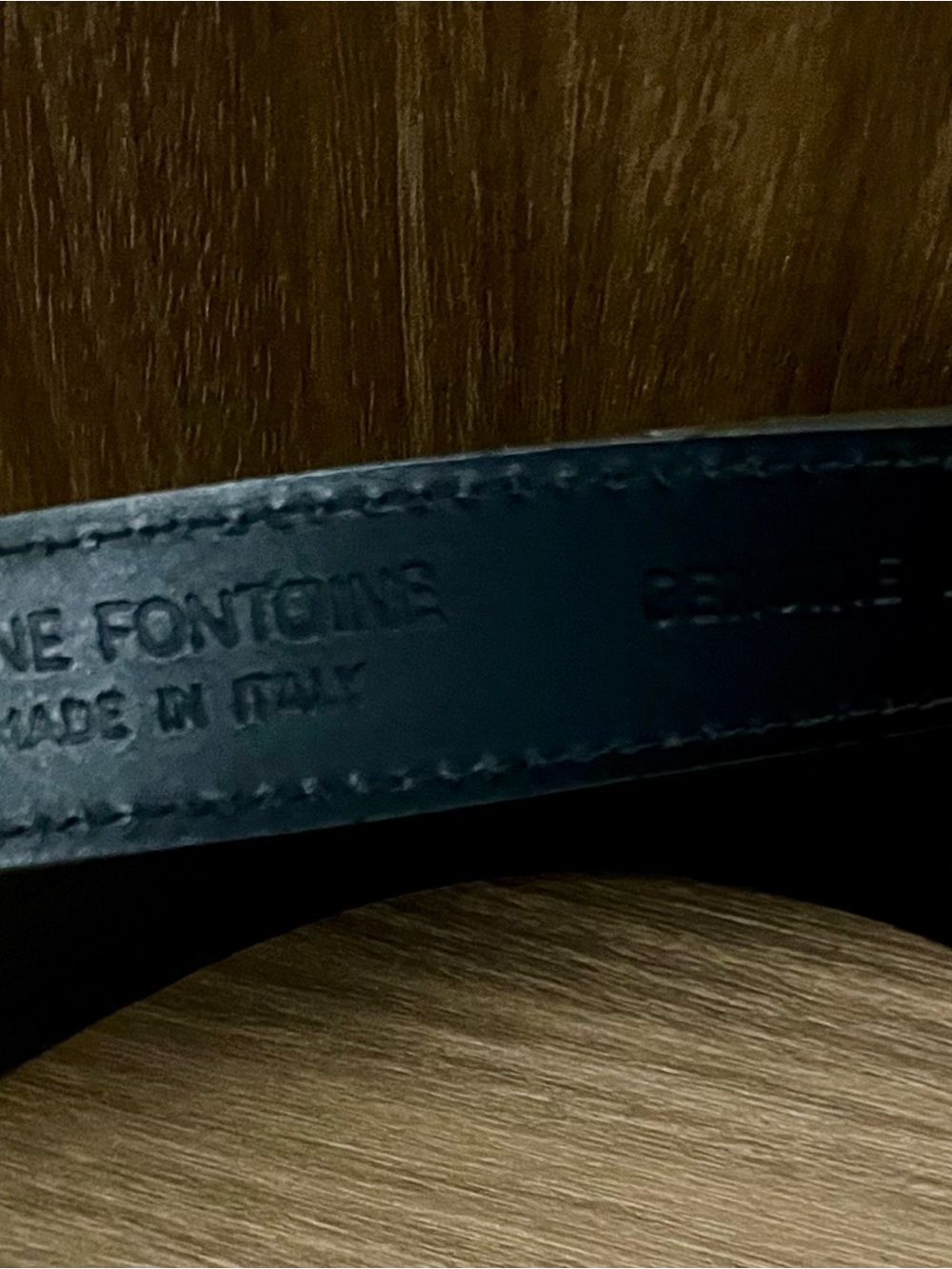 Anne Fontaine Black and Gunmetal Leather Wide Waist Belt with Silver Buckle - Picture 8 of 11